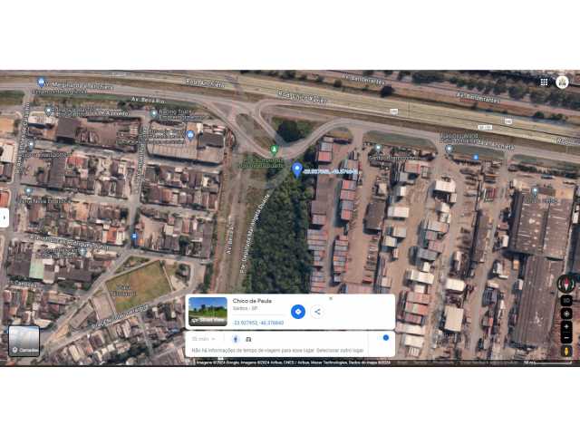 47725 - Lote de terreno de forma irregular, sob o n. 4, da quadra 2 situado na rua 1, no Jardim São Pedro, Santos/SP